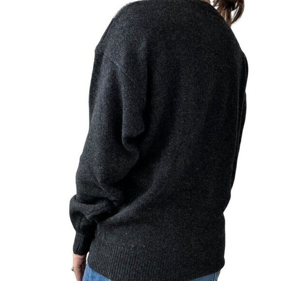 Vintage John Ashford 100% Lambswool Plaid Preppy Fall Grunge Sweater Sz L - Picture 7 of 8